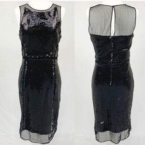 Julia‎ Jordan Sequin and Mesh Cocktail Dress